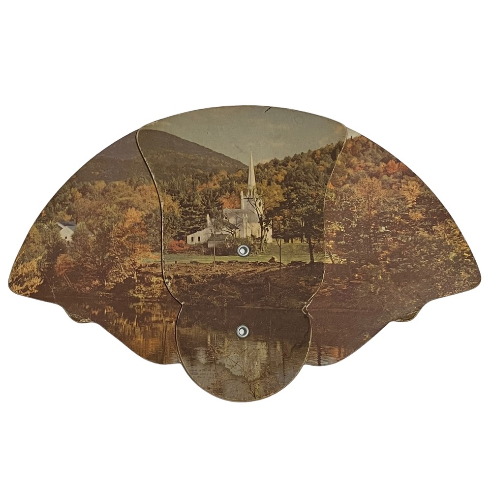 Vtg Advertising Paper Hand Fan Chapel In Hills Whetsel Funeral Home Clairton PA